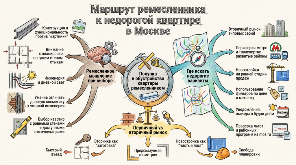 Маршрут ремесленника к квартире